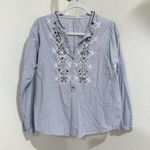 Anthropologie Floreat Jeweled Long Sleeve